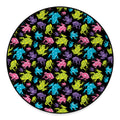 Colorful Frog Pattern Print Round Floor Mat