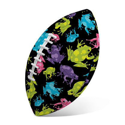 Colorful Frog Pattern Print Rugby Ball