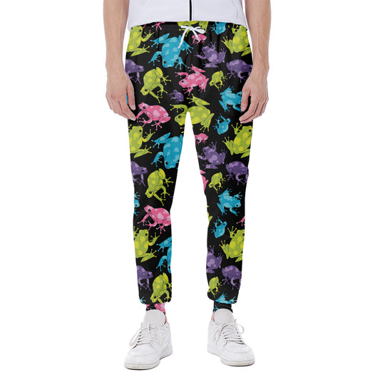 Colorful Frog Pattern Print Scuba Joggers
