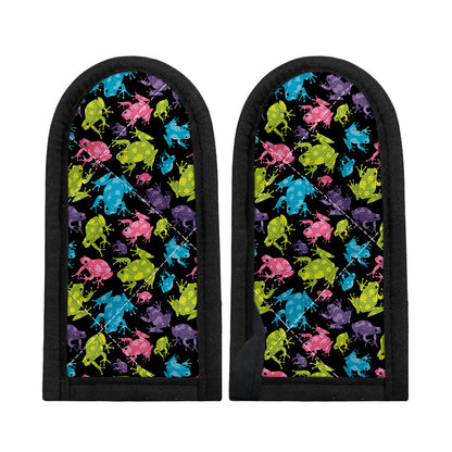 Colorful Frog Pattern Print Skillet Handle Cover