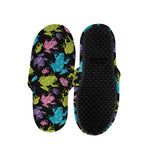 Colorful Frog Pattern Print Slippers