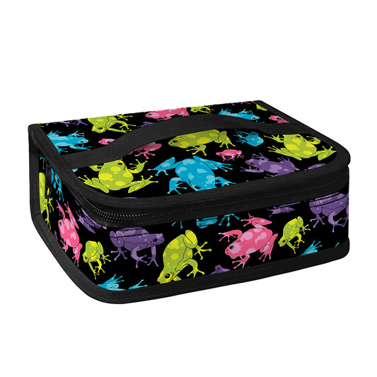 Colorful Frog Pattern Print Small Lunch Bag