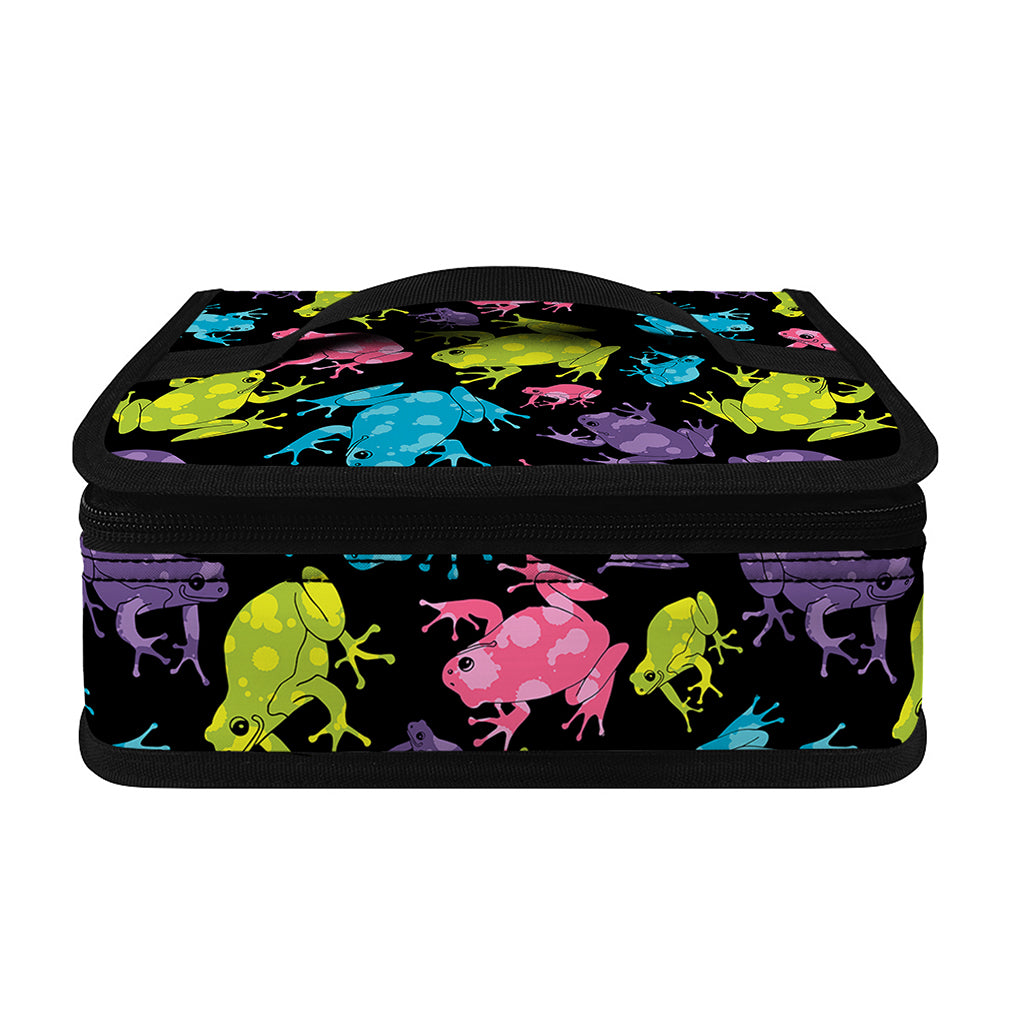 Colorful Frog Pattern Print Small Lunch Bag