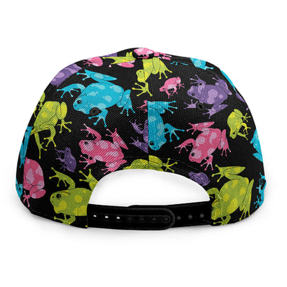 Colorful Frog Pattern Print Snapback Cap