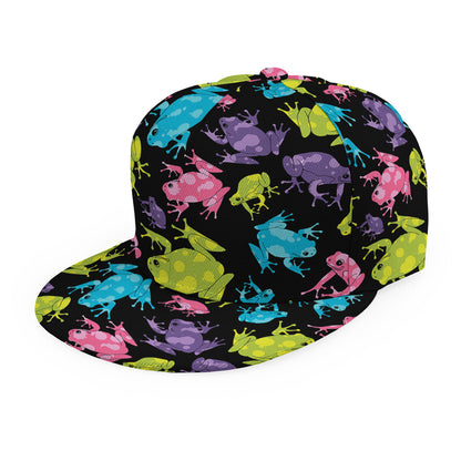 Colorful Frog Pattern Print Snapback Cap