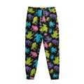Colorful Frog Pattern Print Sweatpants