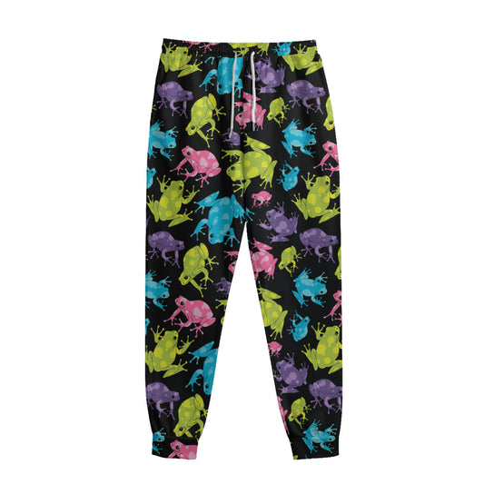 Colorful Frog Pattern Print Sweatpants