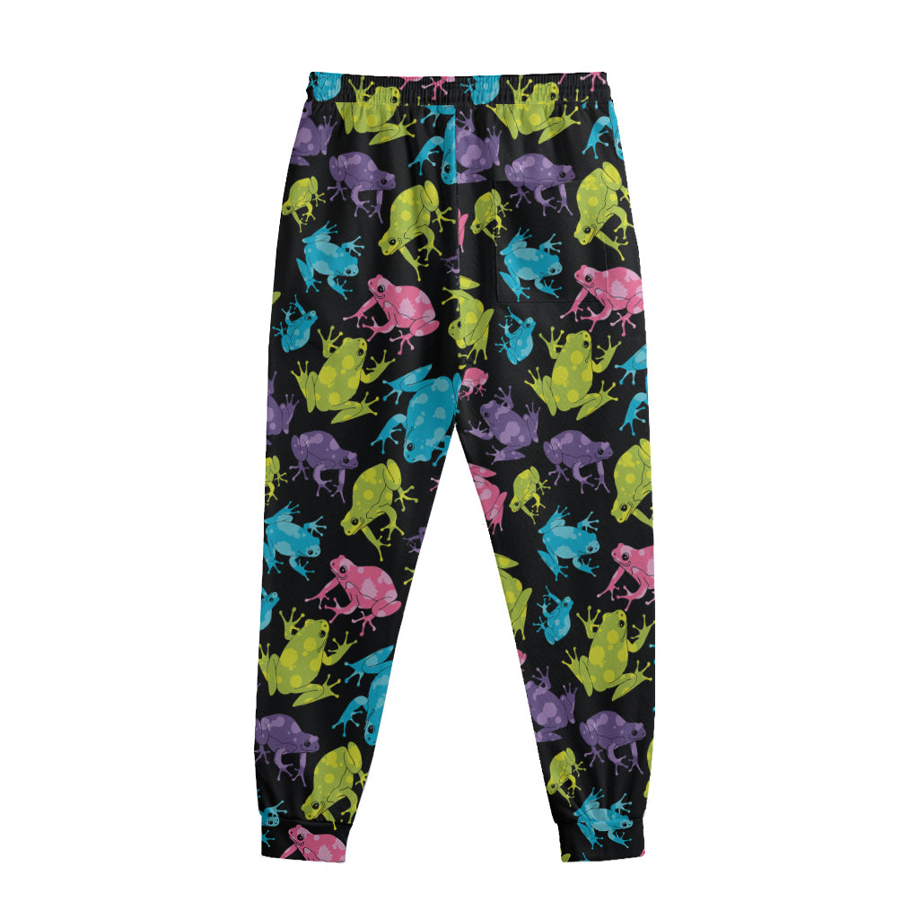 Colorful Frog Pattern Print Sweatpants