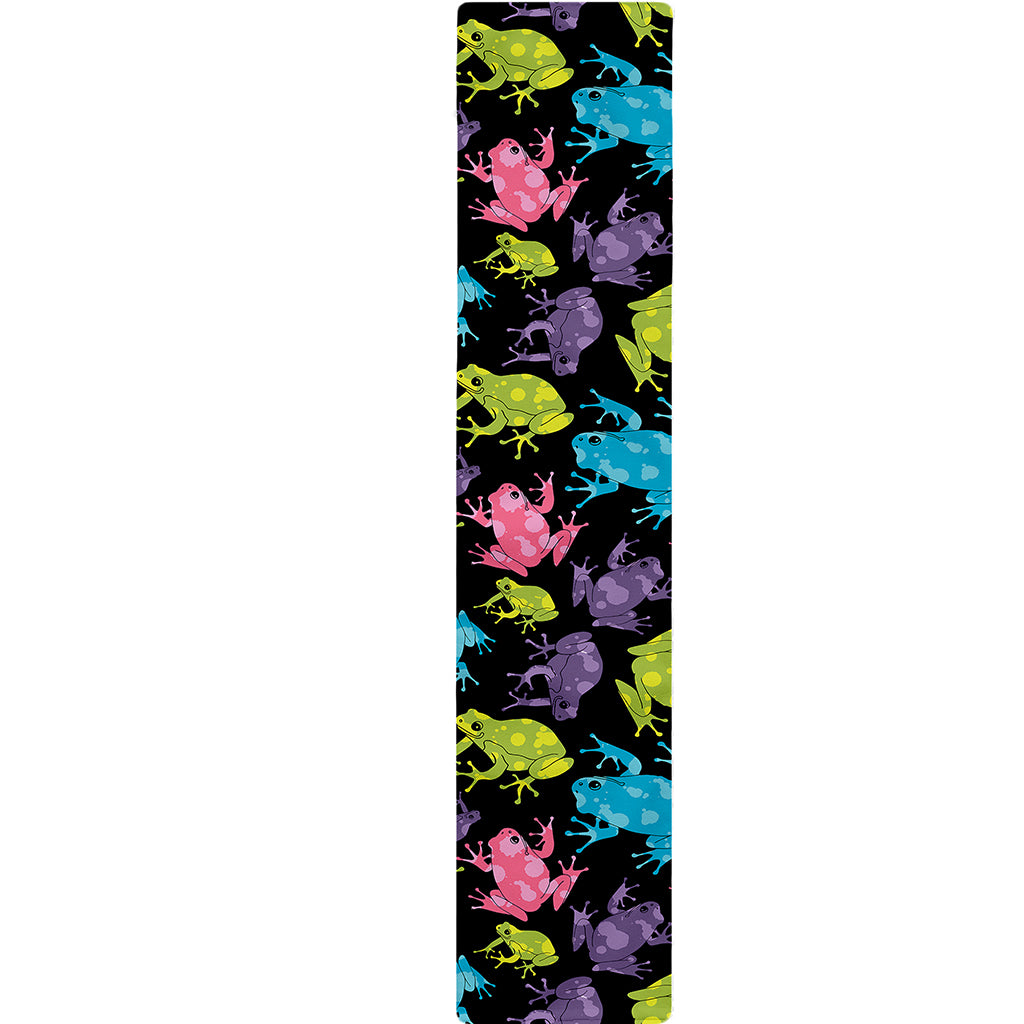 Colorful Frog Pattern Print Table Runner