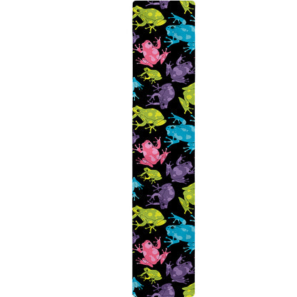 Colorful Frog Pattern Print Table Runner