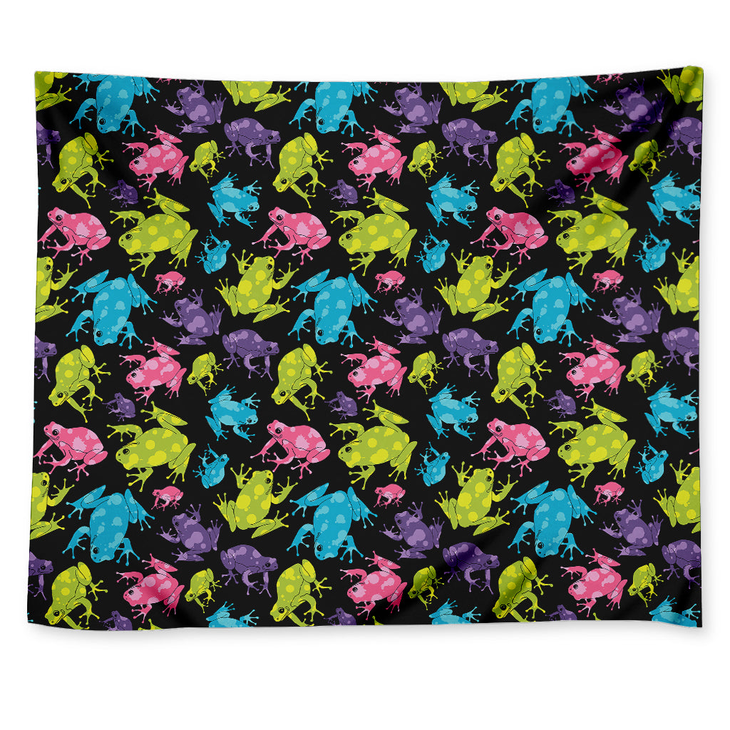 Colorful Frog Pattern Print Tapestry