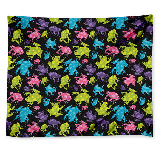 Colorful Frog Pattern Print Tapestry