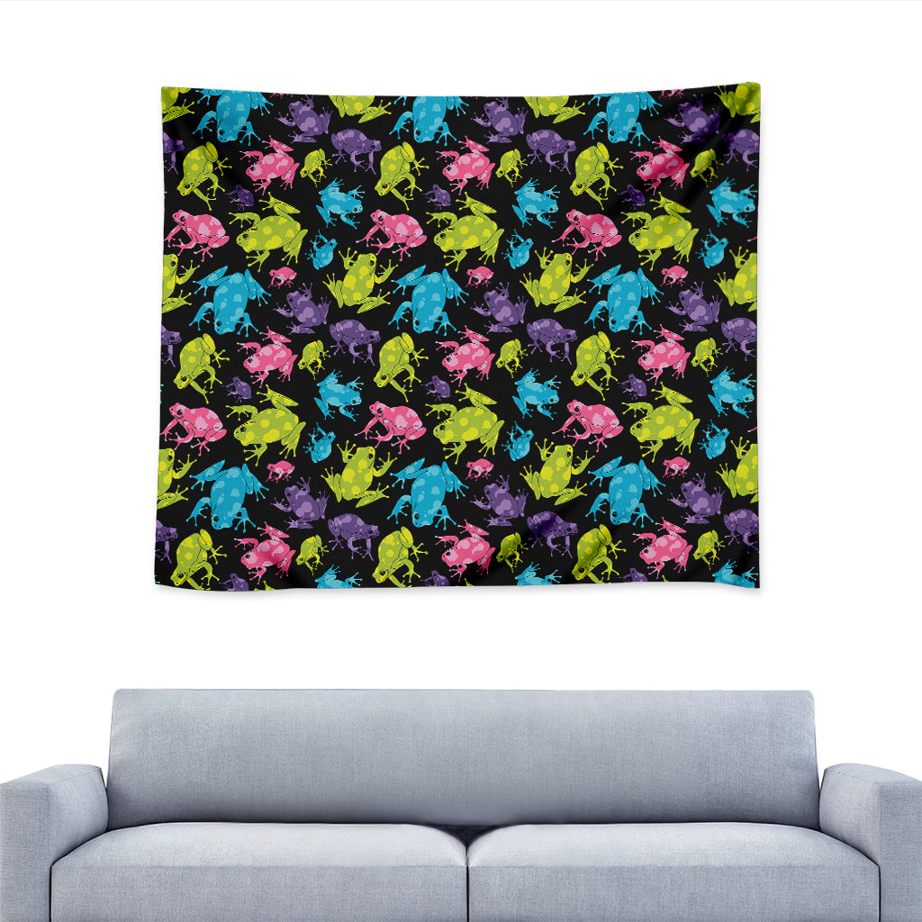 Colorful Frog Pattern Print Tapestry