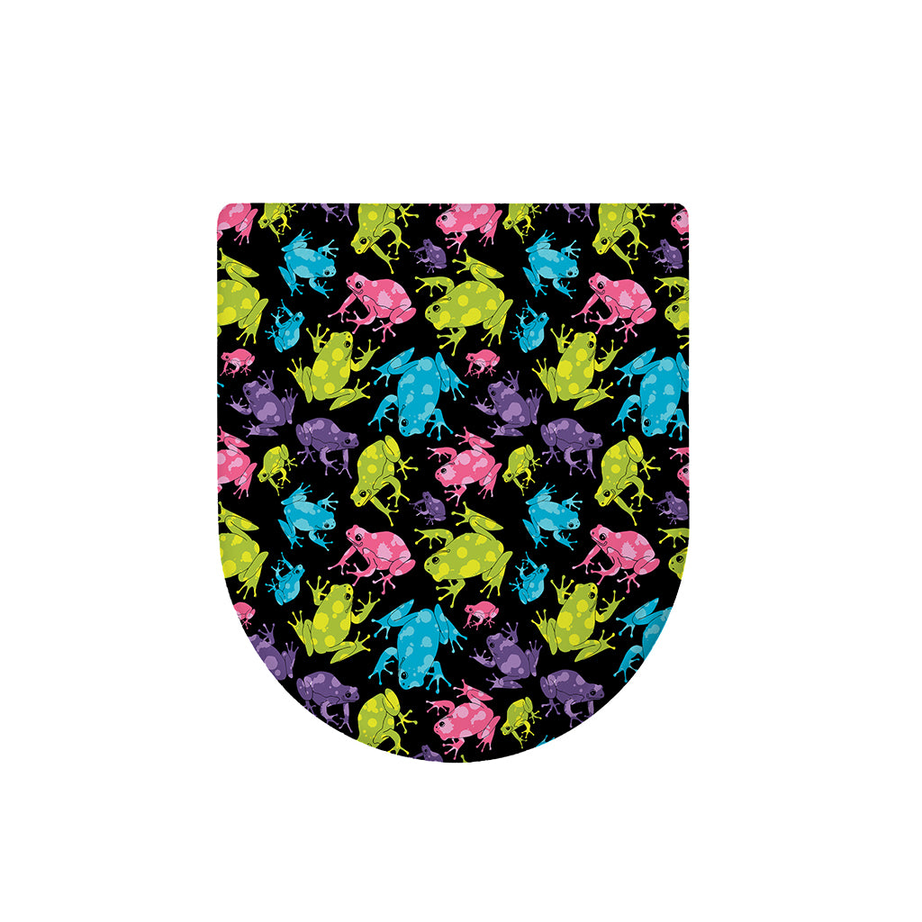 Colorful Frog Pattern Print Toilet Lid Cover