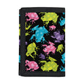Colorful Frog Pattern Print Trifold Wallet