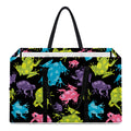 Colorful Frog Pattern Print Utility Tote Bag