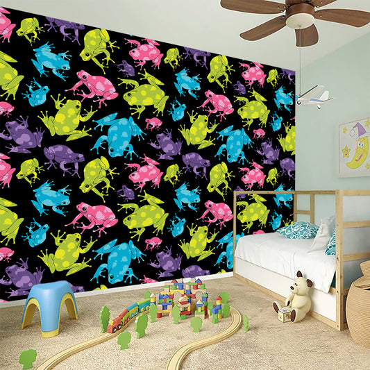 Colorful Frog Pattern Print Wall Sticker