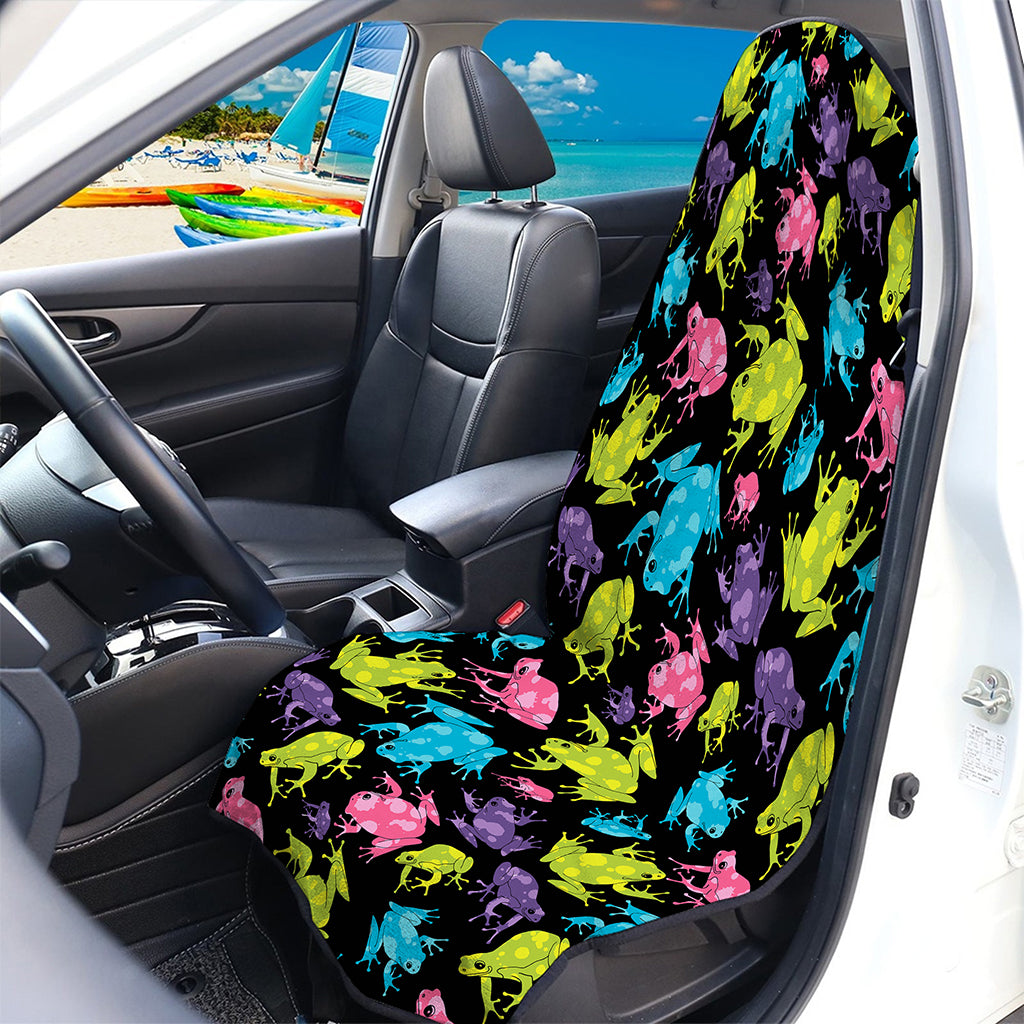 Colorful Frog Pattern Print Waterproof Car Seat Cover