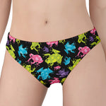 Colorful Frog Pattern Print Women's Panties