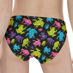 Colorful Frog Pattern Print Women's Panties