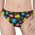 Colorful Frog Pattern Print Women's Thong
