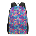 Colorful Geometric Mosaic Print 17 Inch Backpack