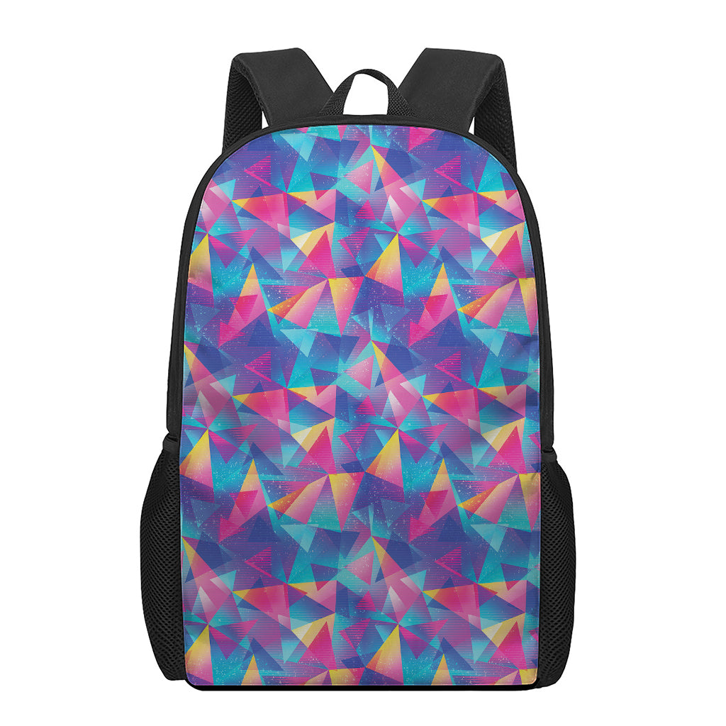 Colorful Geometric Mosaic Print 17 Inch Backpack