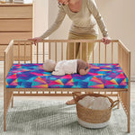 Colorful Geometric Mosaic Print Baby Crib Sheet