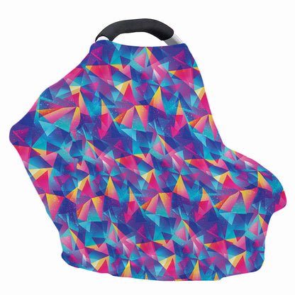 Colorful Geometric Mosaic Print Baby Seat Cover