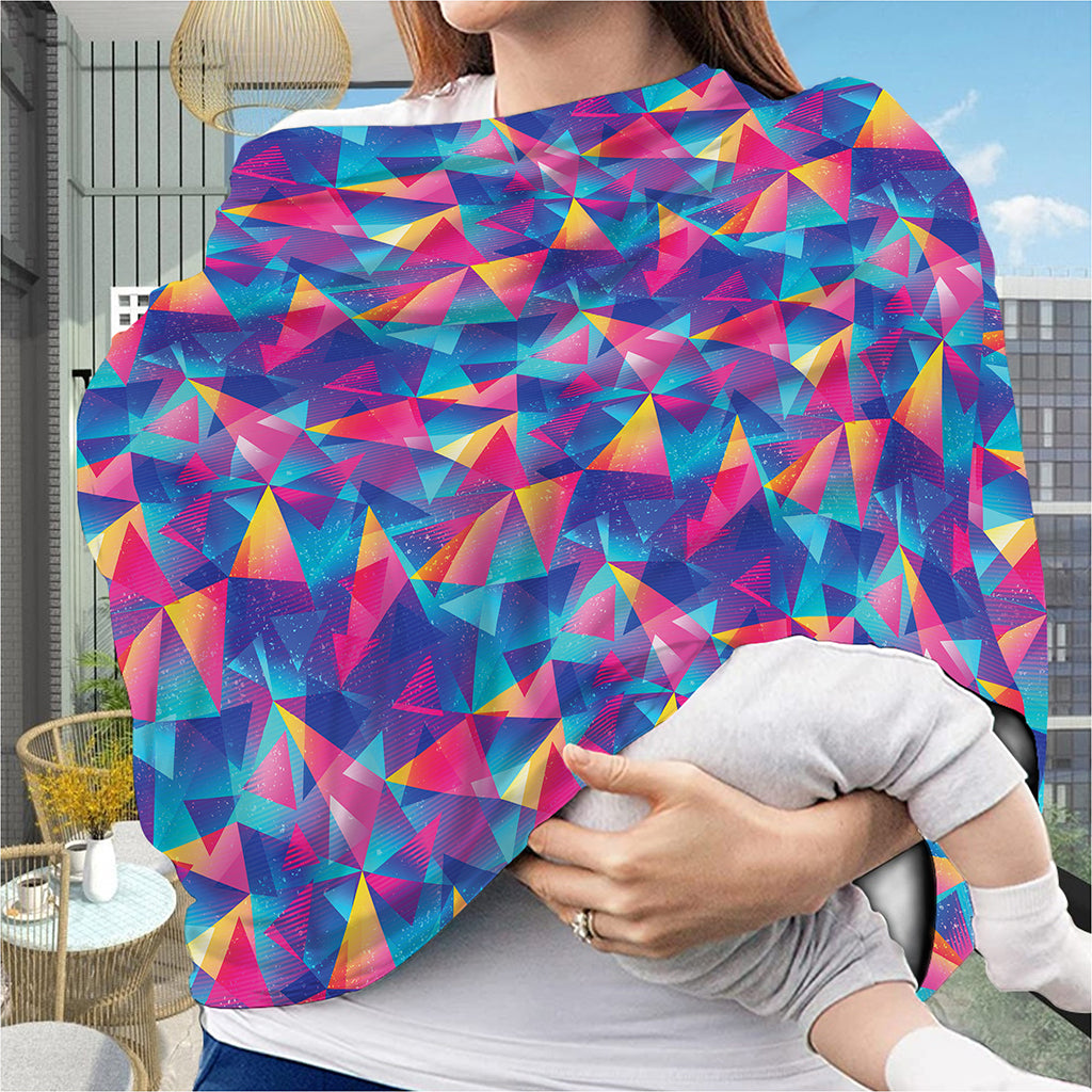 Colorful Geometric Mosaic Print Baby Seat Cover