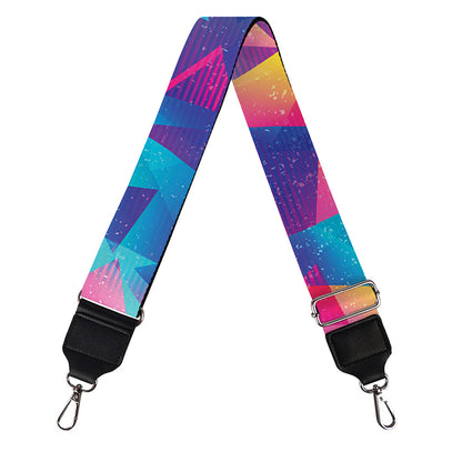 Colorful Geometric Mosaic Print Bag Strap