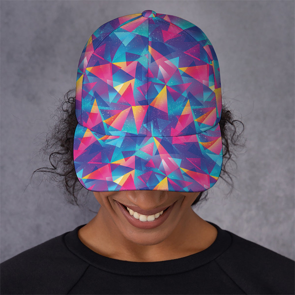 Colorful Geometric Mosaic Print Baseball Cap