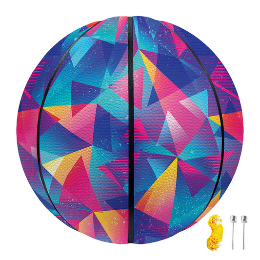 Colorful Geometric Mosaic Print Basketball
