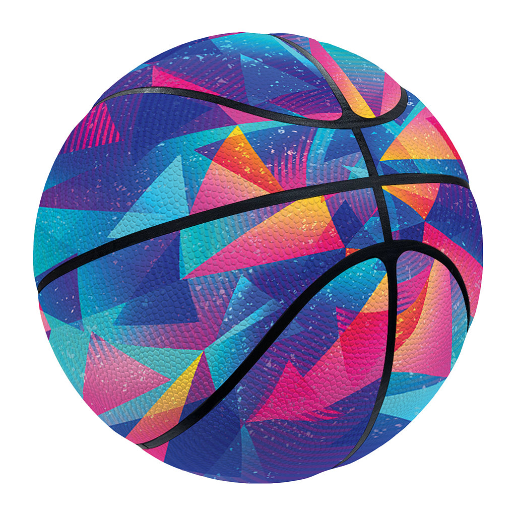 Colorful Geometric Mosaic Print Basketball