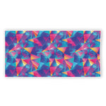Colorful Geometric Mosaic Print Beach Towel