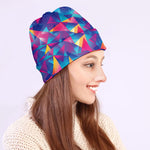 Colorful Geometric Mosaic Print Beanie