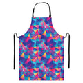 Colorful Geometric Mosaic Print Bib Apron With Pocket