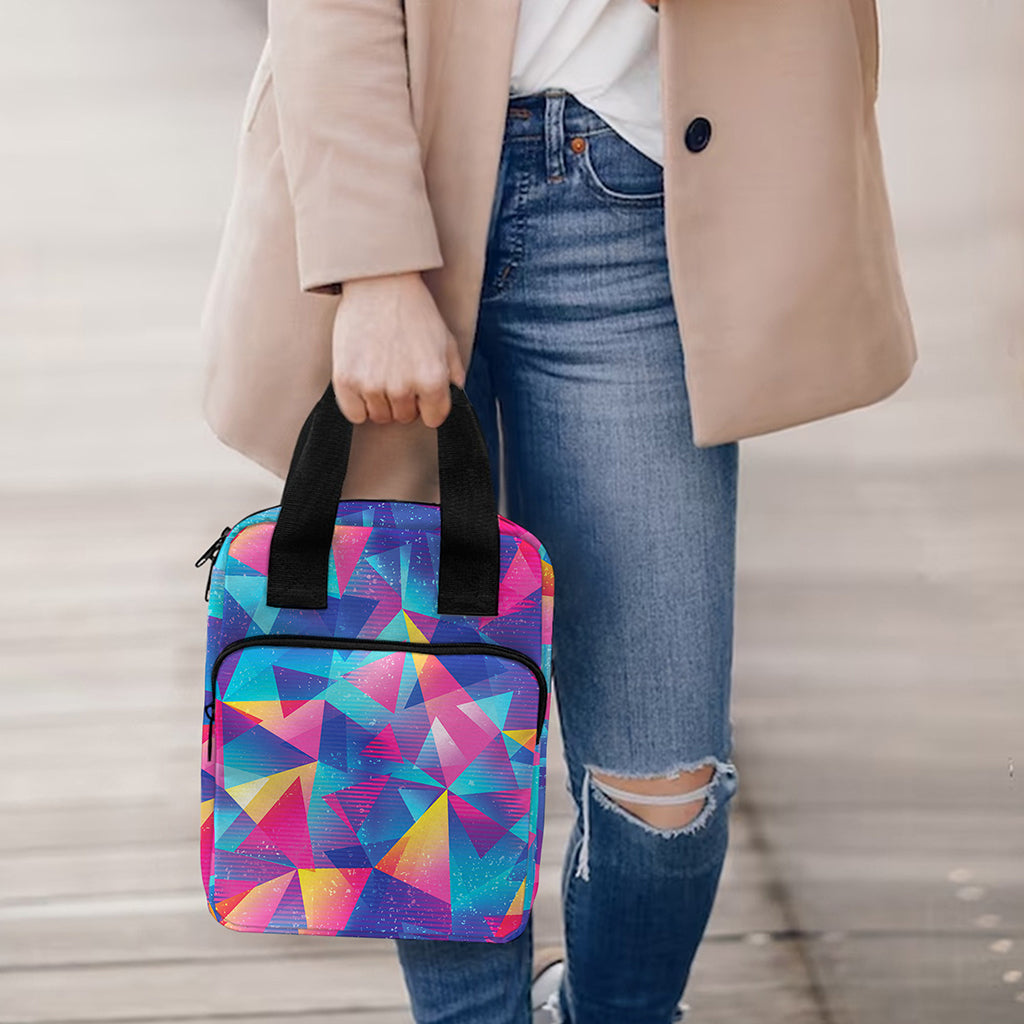 Colorful Geometric Mosaic Print Bible Tote Bag