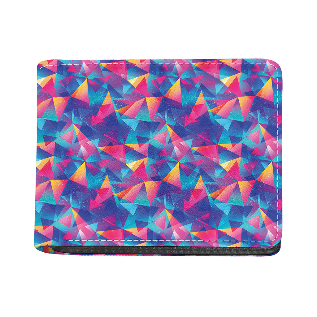 Colorful Geometric Mosaic Print Bifold Wallet