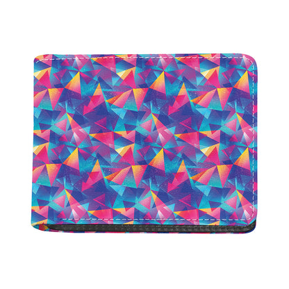 Colorful Geometric Mosaic Print Bifold Wallet
