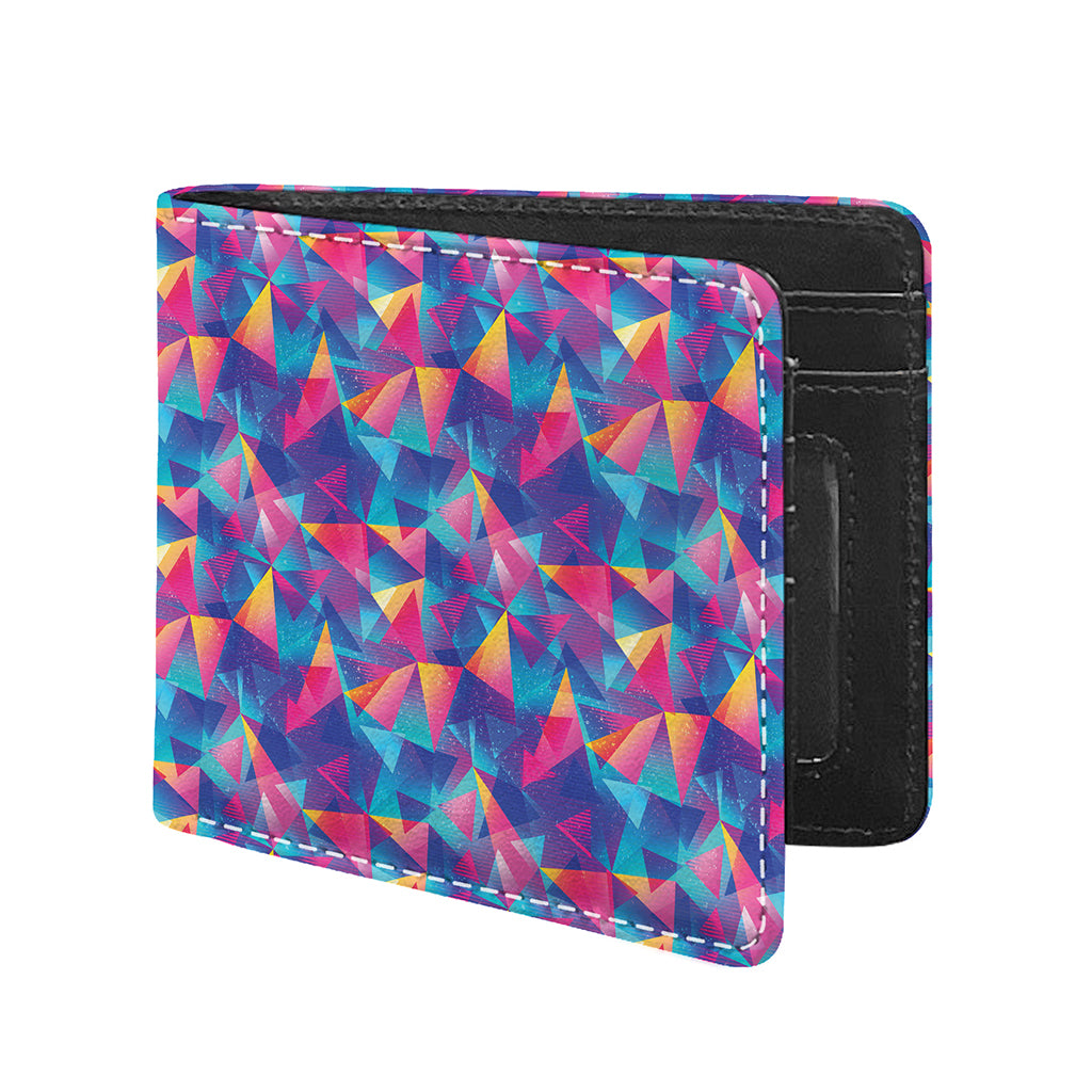 Colorful Geometric Mosaic Print Bifold Wallet