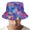 Colorful Geometric Mosaic Print Bucket Hat