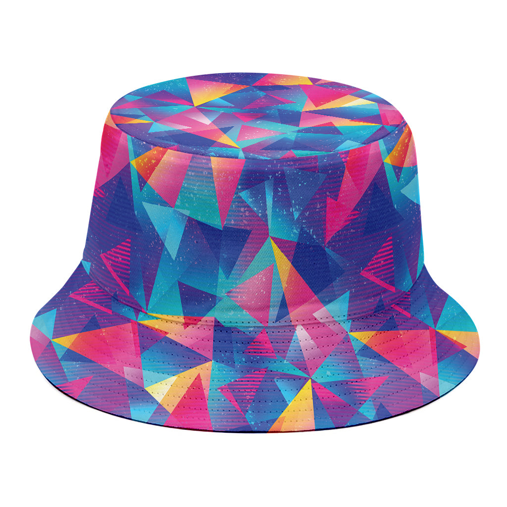Colorful Geometric Mosaic Print Bucket Hat