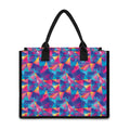 Colorful Geometric Mosaic Print Canvas Tote Bag