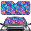 Colorful Geometric Mosaic Print Car Windshield Sun Shade