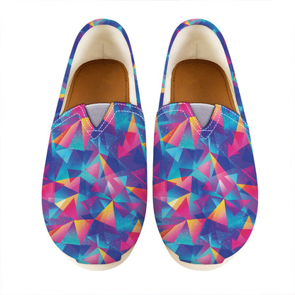 Colorful Geometric Mosaic Print Casual Shoes