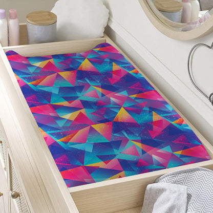 Colorful Geometric Mosaic Print Changing Pad Cover