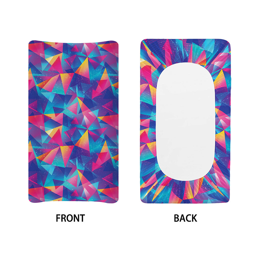 Colorful Geometric Mosaic Print Changing Pad Cover