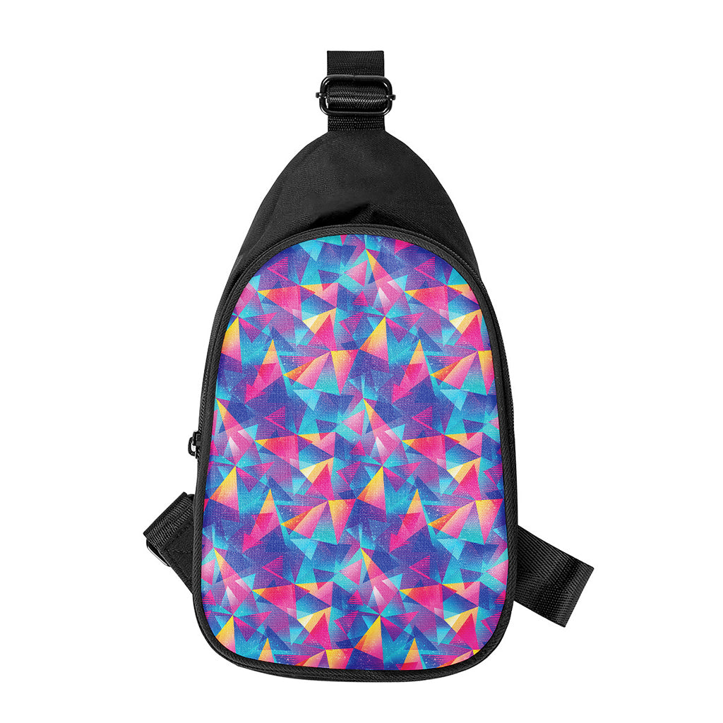 Colorful Geometric Mosaic Print Chest Bag
