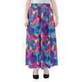 Colorful Geometric Mosaic Print Chiffon Maxi Skirt